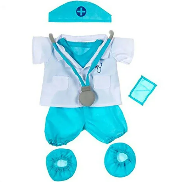 Doctor Outfit Teddy Bear Clothes Fits Most 14&#034; - 18&#034; Build-a-bear and Make Your