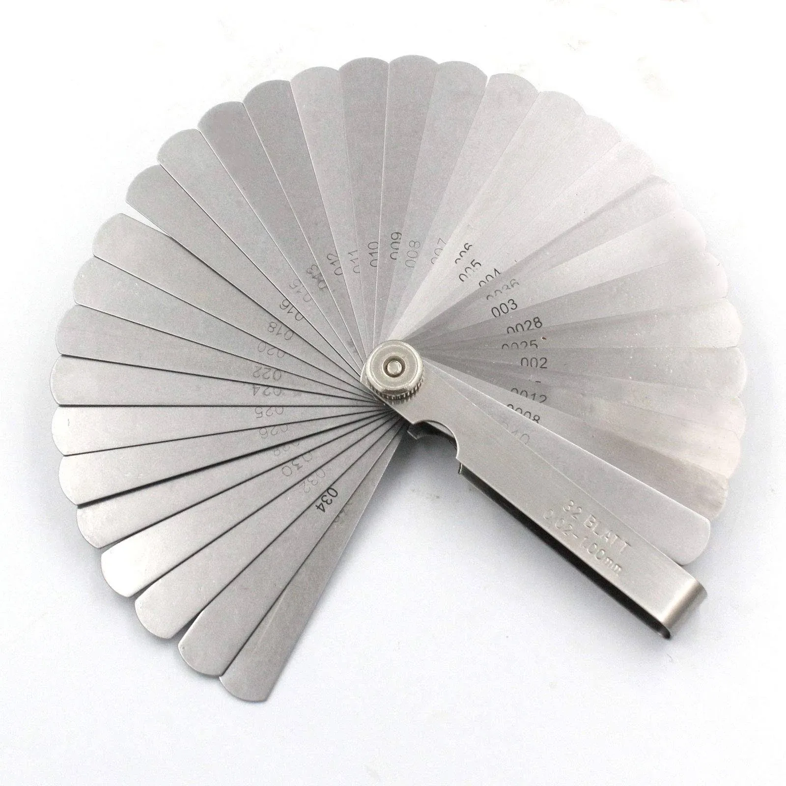 Stainless Steel Feeler Gauge Universal Standard SAE and Metric Offset Valve ...