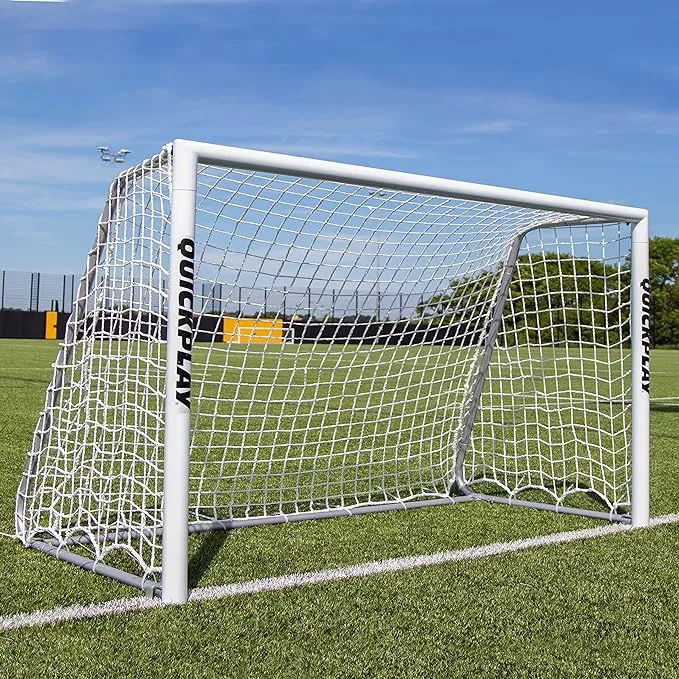 QUICKPLAY Pro Alu Match Soccer Goal Range | Premium Reinforced Aluminum Soccer Match Goal [Single Goal]