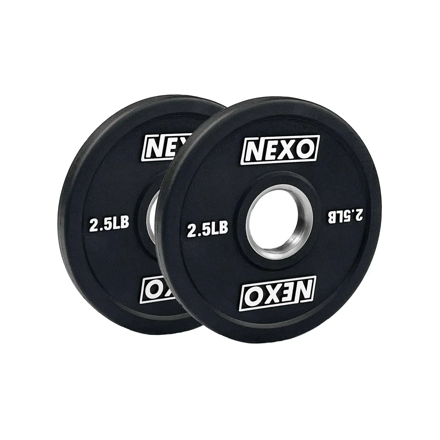 Nexo Matte Black Rubber Bumper Plates - 2.5lb Pair