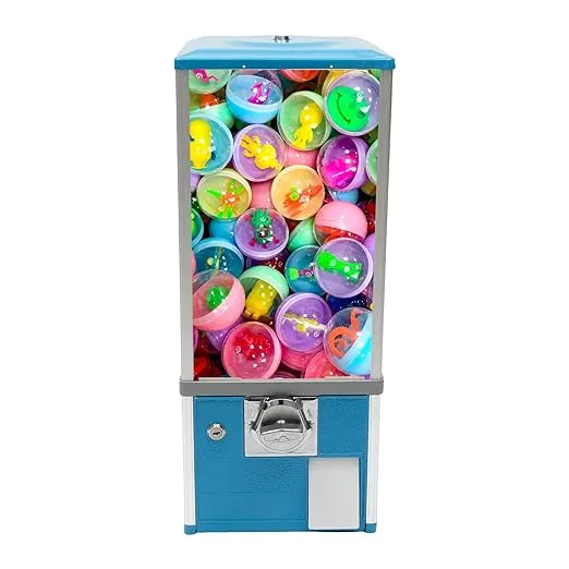 Candy Vending Machine, 1.06-1.77in Toy Capsule Vending Machine, Commercial Gumball Vending Machine, Candy Vending Machine for Home, Gaming Stores 10.24 * 10.24 * 25.2 in (Blue)