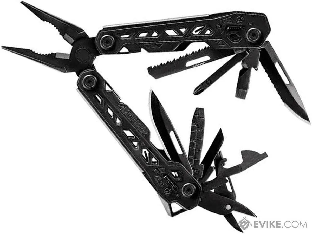 Gerber Gear Truss 17-in-1 EDC Needle Nose Pliers Multi tool - includes Pocket Knife, Screwdriver, and Bottle Opener Accessories - Gifts for Men, Fishing and Camping Gear - Black with Molle Sheath