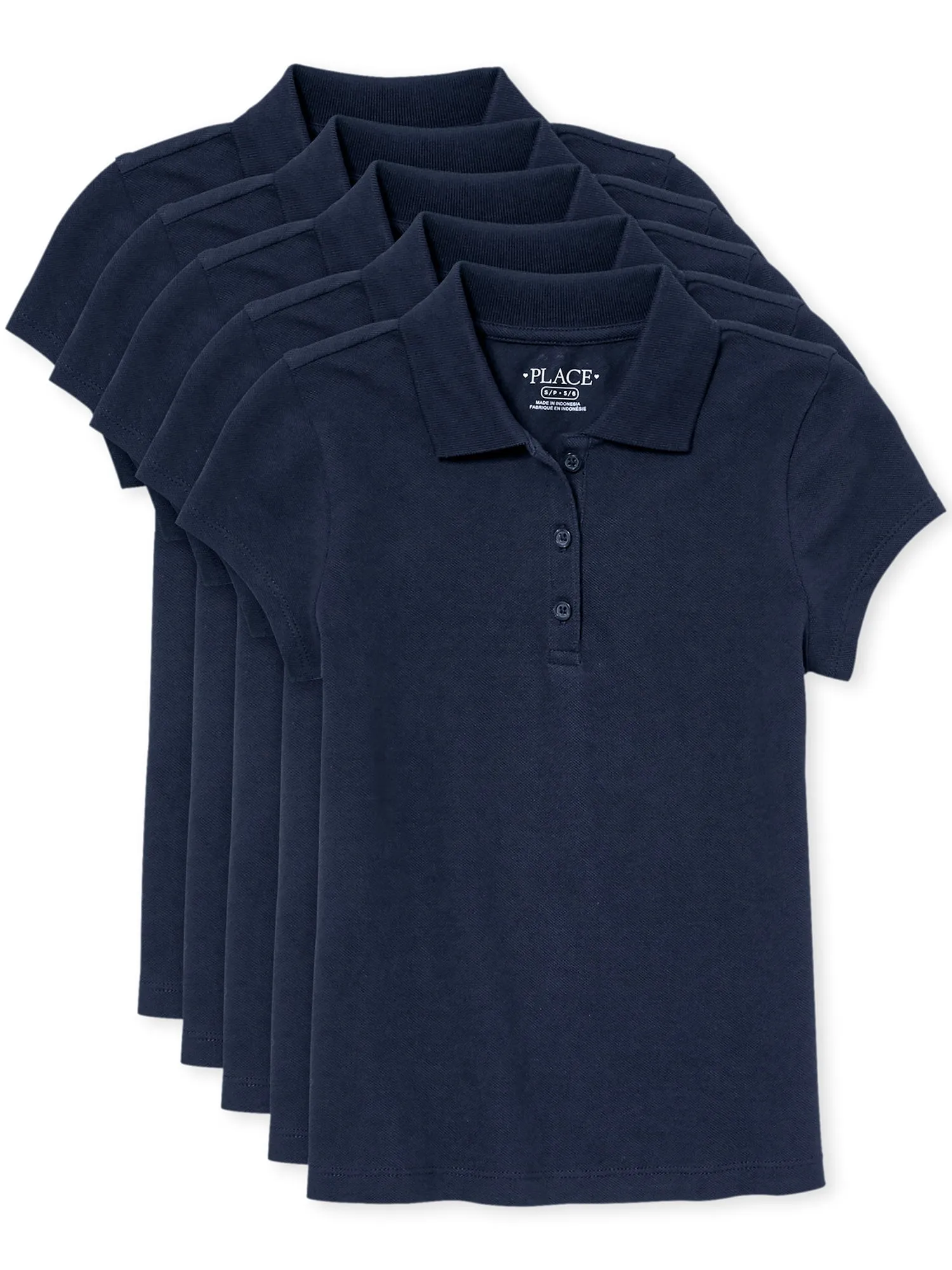 The Children's Place Girls Uniform Short Sleeve Pique Polo