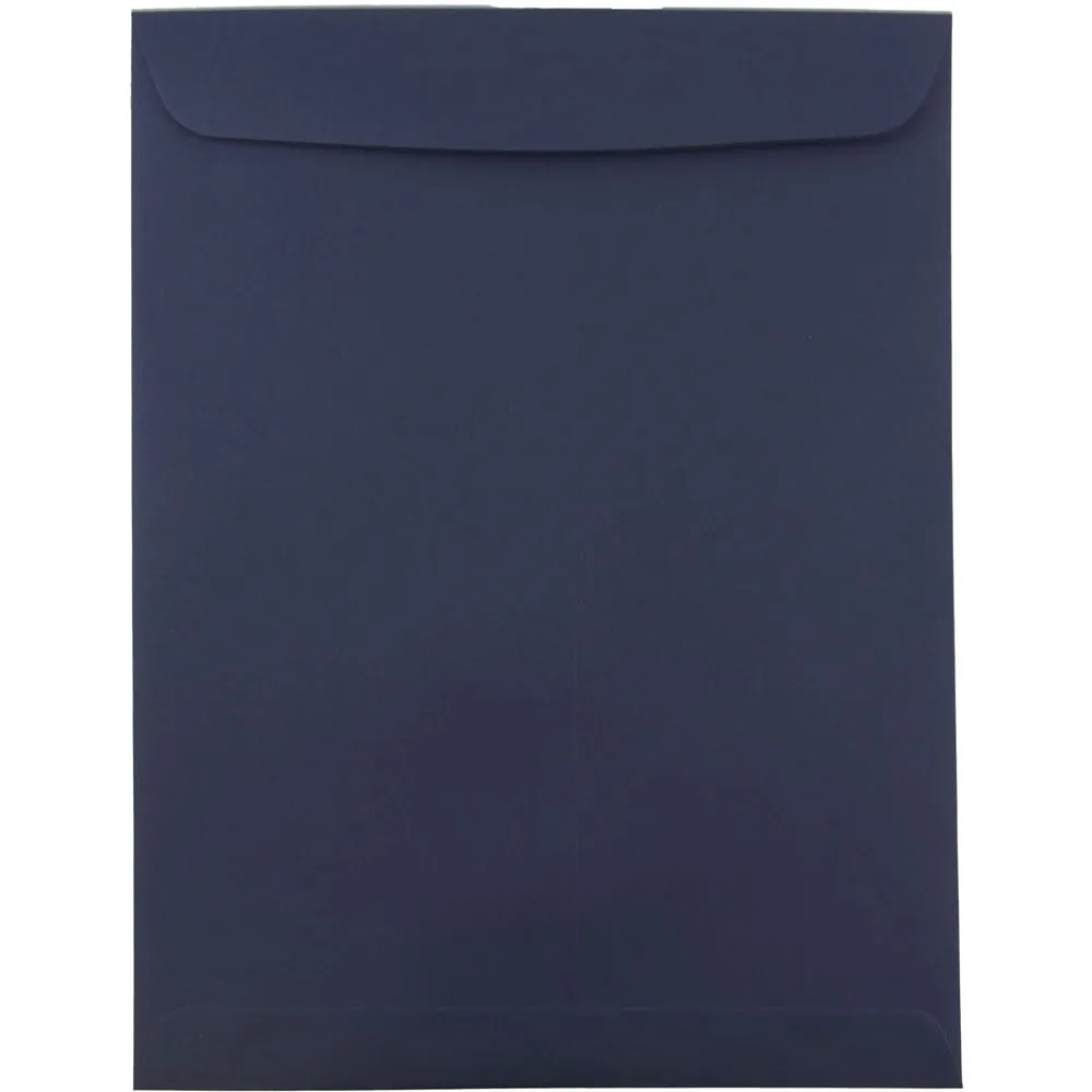 JAM Paper & Envelope 10 x 13 Open End Paper Catalog Envelopes with Gum Closure, Navy Blue, 25/pack