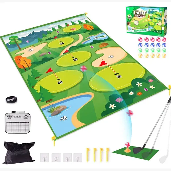 Chipping Golf & Dart Practice Mats Golf Game Training Mat Indoor Outdoor Games ...