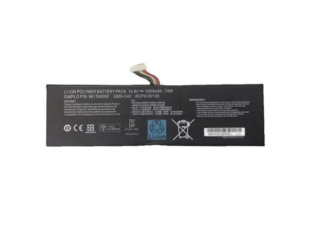 GMS-C40 (14.8V 74Wh 5000mAh) Laptop Battery Replacement for Razer Blade Pro 17 2013 2015 RZ09-00991101 RZ09-0099 RZ09-00991102 RZ09-01171E11.