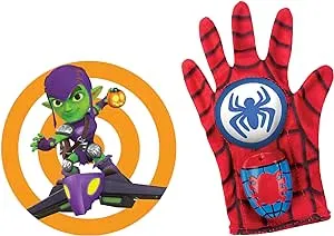 Spidey and His Amazing Friends Spidey Water Web Glove with Green Goblin Target, Marvel Preschool Water Toys, Kids Christmas Gifts, Ages 3+