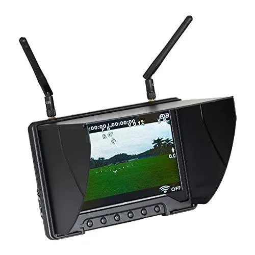 FlySight Black Pearl 7&#034; HD Screen FPV Diversity RX - Tested  A/C Adaptr Included