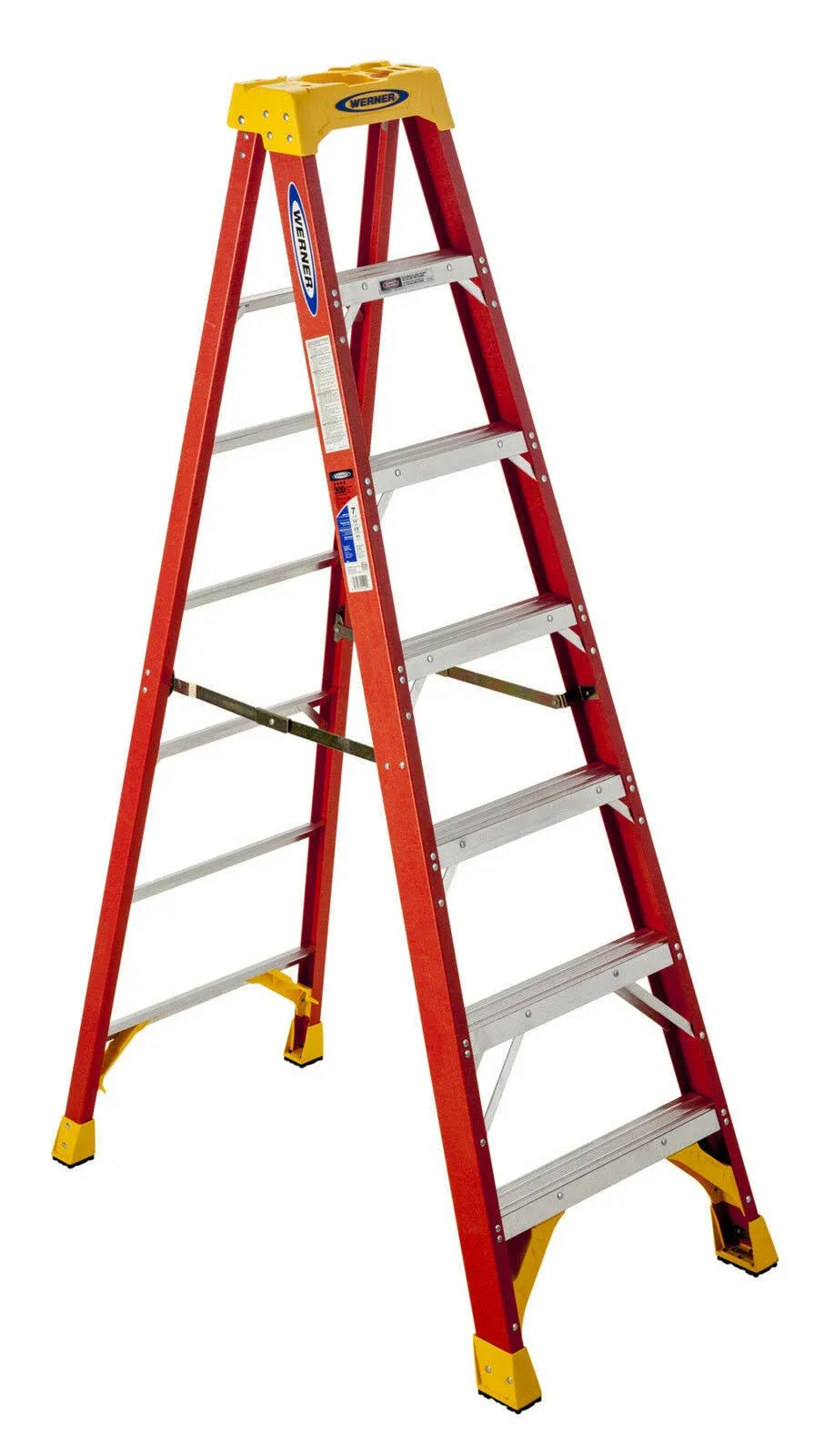 Werner 6207 300-Pound Duty Rating Type IA Fiberglass Stepladder, 7-Foot