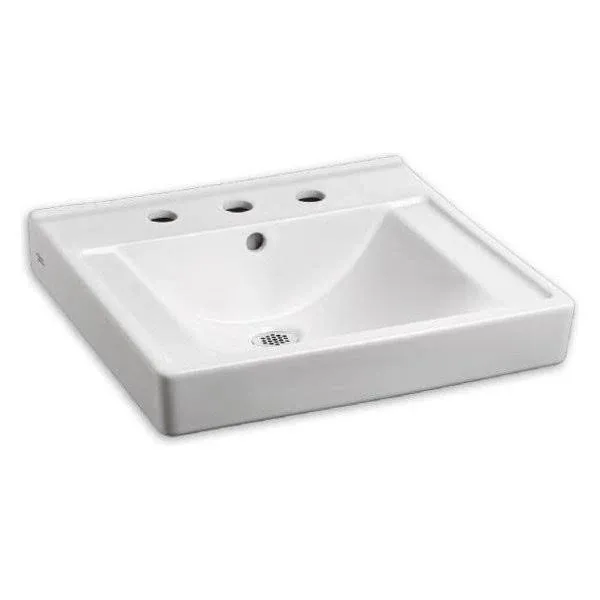 American Standard Decorum 20" Wall Mounted Bathroom Sink with - White