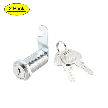 Uxcell Cam Locks Cylinder Long for Max Panel Keyed Different 2Pcs