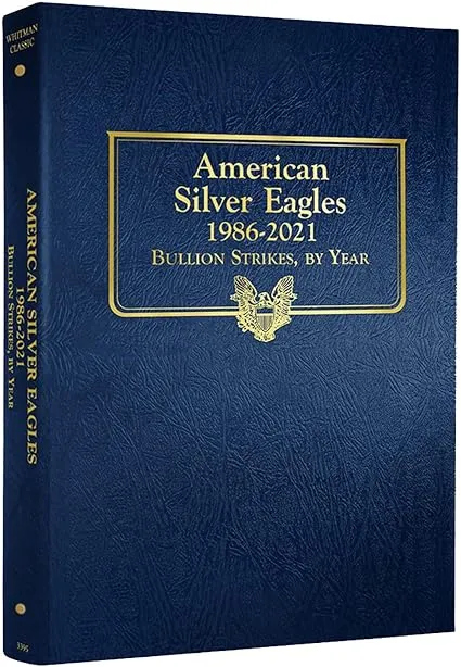 Whitman US American Silver Eagle Coin Album 1986 - 2021 #3395