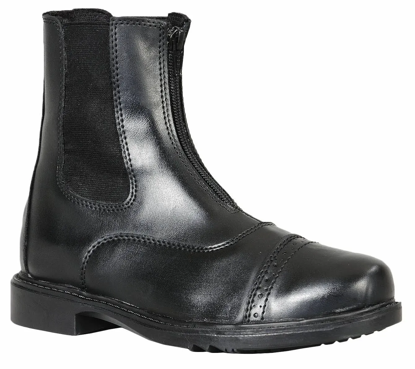 TuffRider Children's Starter Front Zip Paddock Boots - 11 / Black