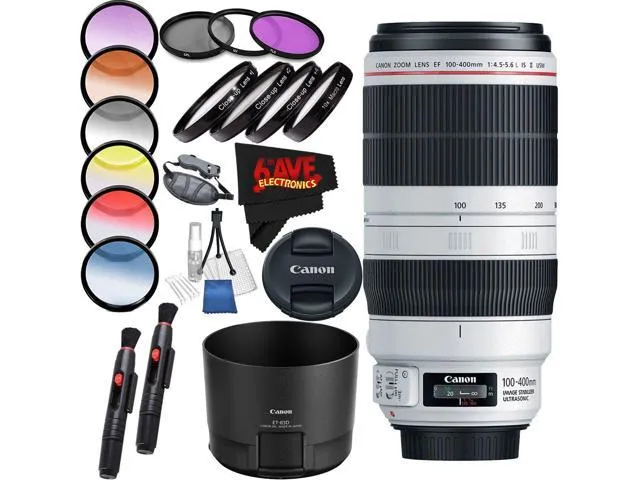 Canon EF 100-400mm f/4.5-5.6L IS II USM Lens International Version (No Warranty) Professional Accessory Combo