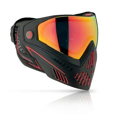 NEW DYE Invision I5 Paintball Goggle System Fire Black/Red Thermal Mirror Lens