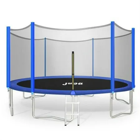 JUPA 450LBS 15 14FT Outdoor Trampoline for Kids Adults Safe Recreational Trampolines with Enclosure Net