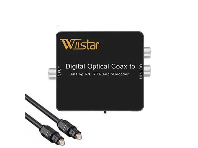 Wiistar Fiber Optical Decoder Support AC3/DTS/Toslin<wbr/>k Coaxial Digital to Analog