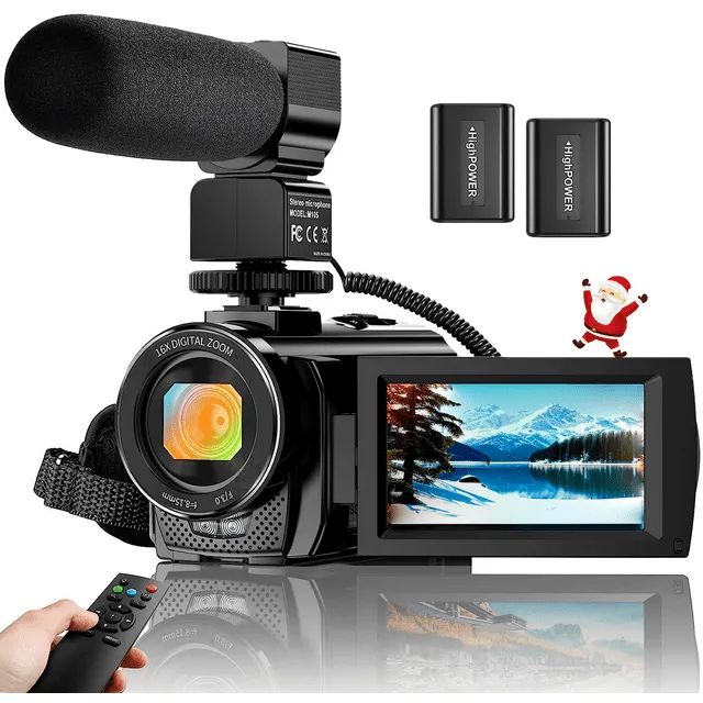 OUSITAID Camcorder Digital Video YouTube Vlogging Camera Recorder Full HD 1080P 2.7 Inch 270 Degree Rotation LCD 16X Digital Zoom Camcorder with 32G SD Card (Black)