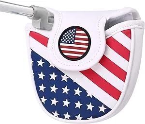 USA Mallet Putter Cover Headcover Magnetic Golf Head Covers Headcovers Club Protective Equipment for Scotty Cameron Odyssey Two Ball Taylormade Durable