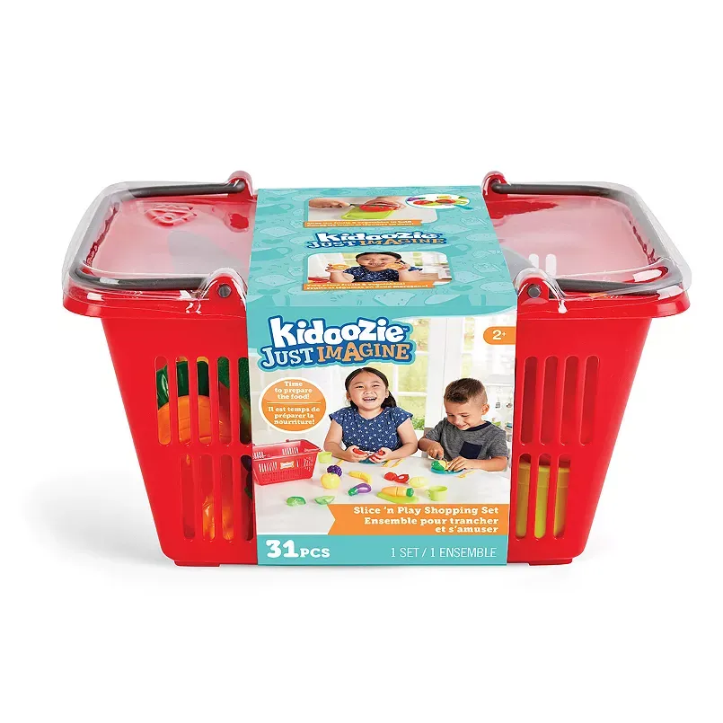 Kidoozie Just Imagine Slice 'N Play Fruits & Vegetables Shopping Set