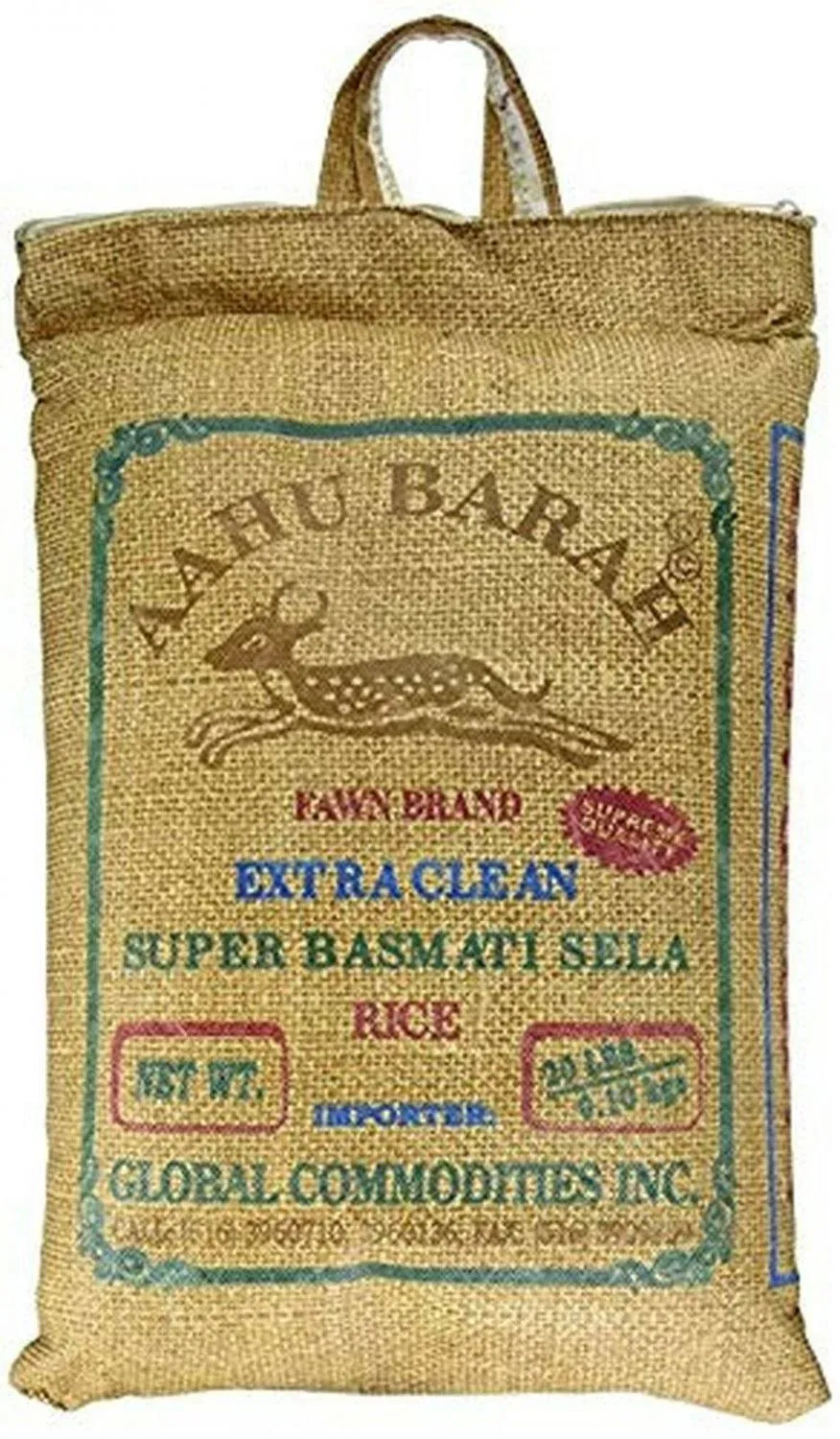 Aahu Barah Basmati Sela Rice 10lb (Pack of 2)