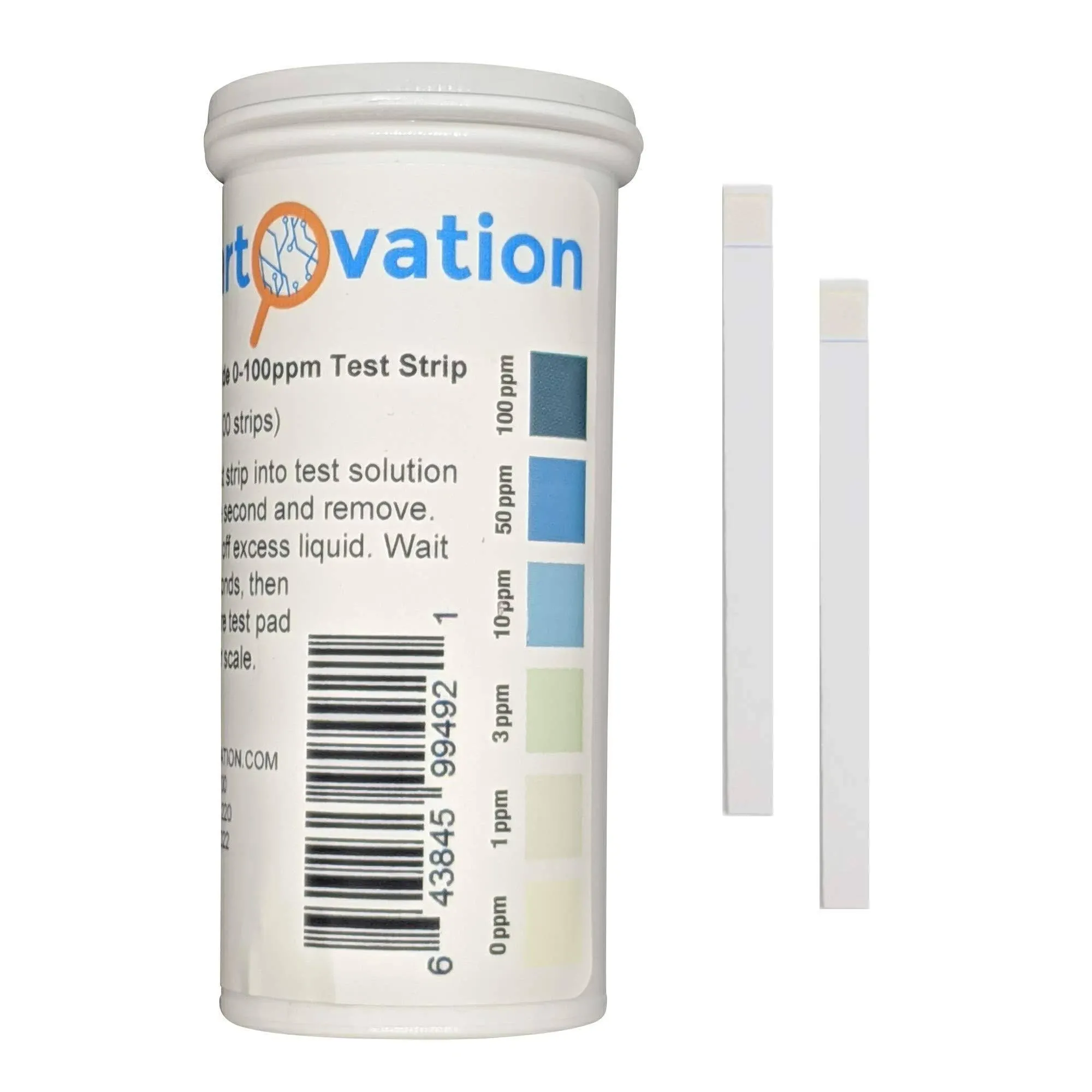 Peroxide Test Strips, Low Level, 0-100 ppm [Vial of 100 Strips]