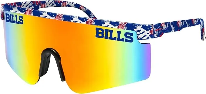 FOCO Men's NFL Team Logo Large Frame Sunglasses