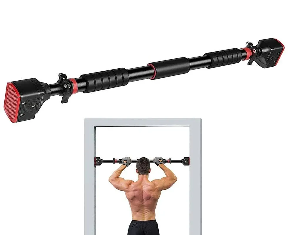 Ablefitness Doorway Chin Up Bar Pull Up Bar Exercise 28 inch-36 inch Doors Screw ...