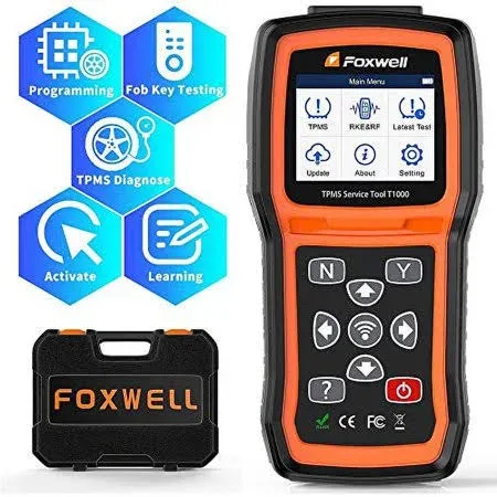 Foxwell TPMS Sensor Relearn Tool T1000-tpms Programming Tool with TPMS Sensor Activation, Tire Pressure Monitor System with TPMS Relearn/Activate All