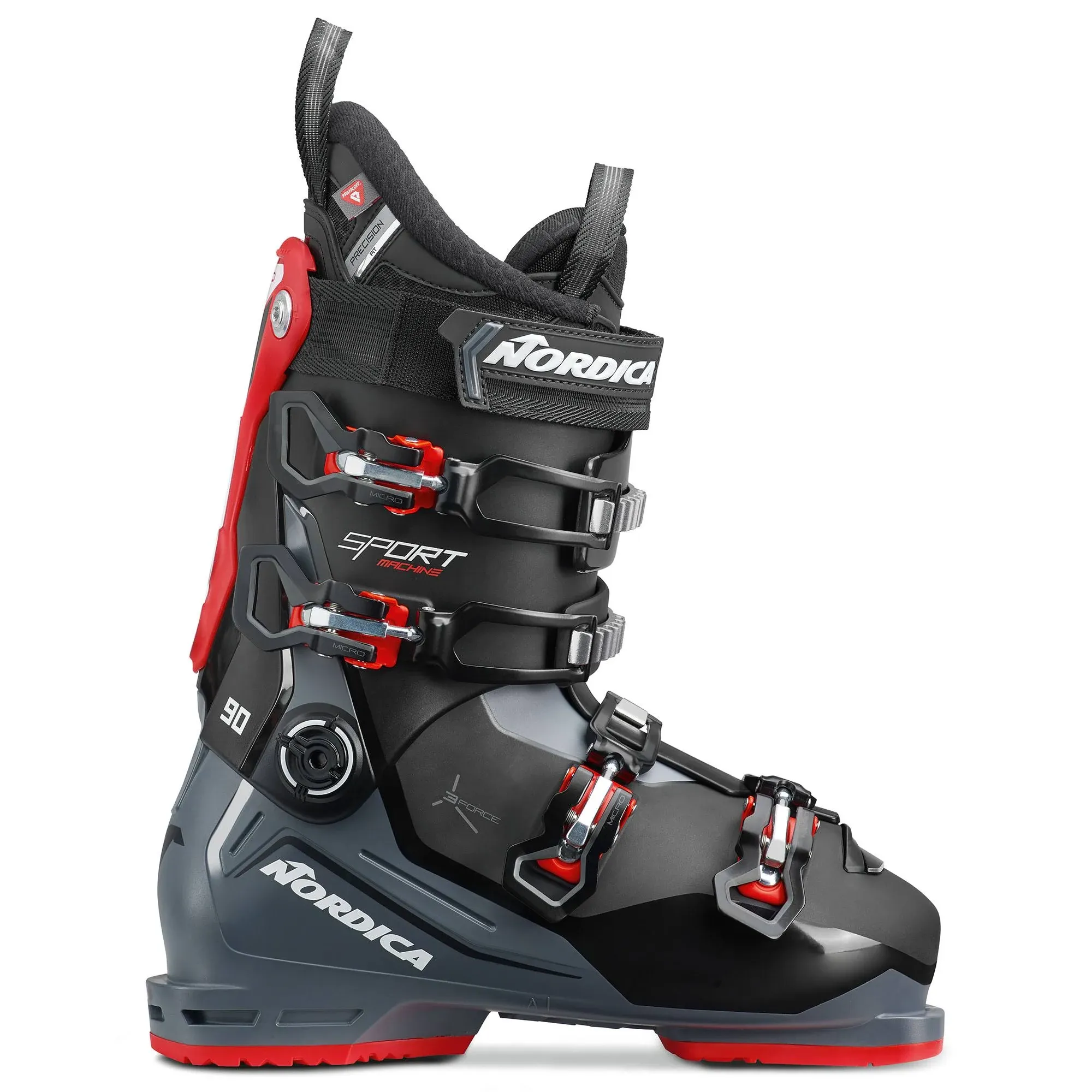 Nordica Sportmachine 3 90 Men&#039;s Ski Boots, Black/Anthraci<wbr/>te/Red, M29.5