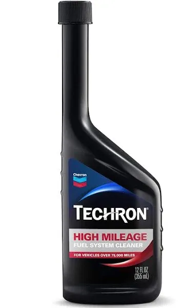 Chevron Techron High Mileage Fuel System Cleaner, 12 oz, Pack of 1