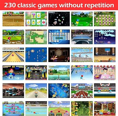 16 Bit Handheld Game Console for Kids, Video Game Console with Built in 230 HD Games, 3.0'' Screen Gaming Consoles with 3 Game Cartridges, Portable Rechargeable Game Console for Ages 4-12 (Red)