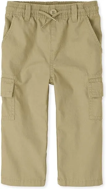 The Children's Place Baby Boys' and Toddler Boys' Pull On Slim Cargo Pants