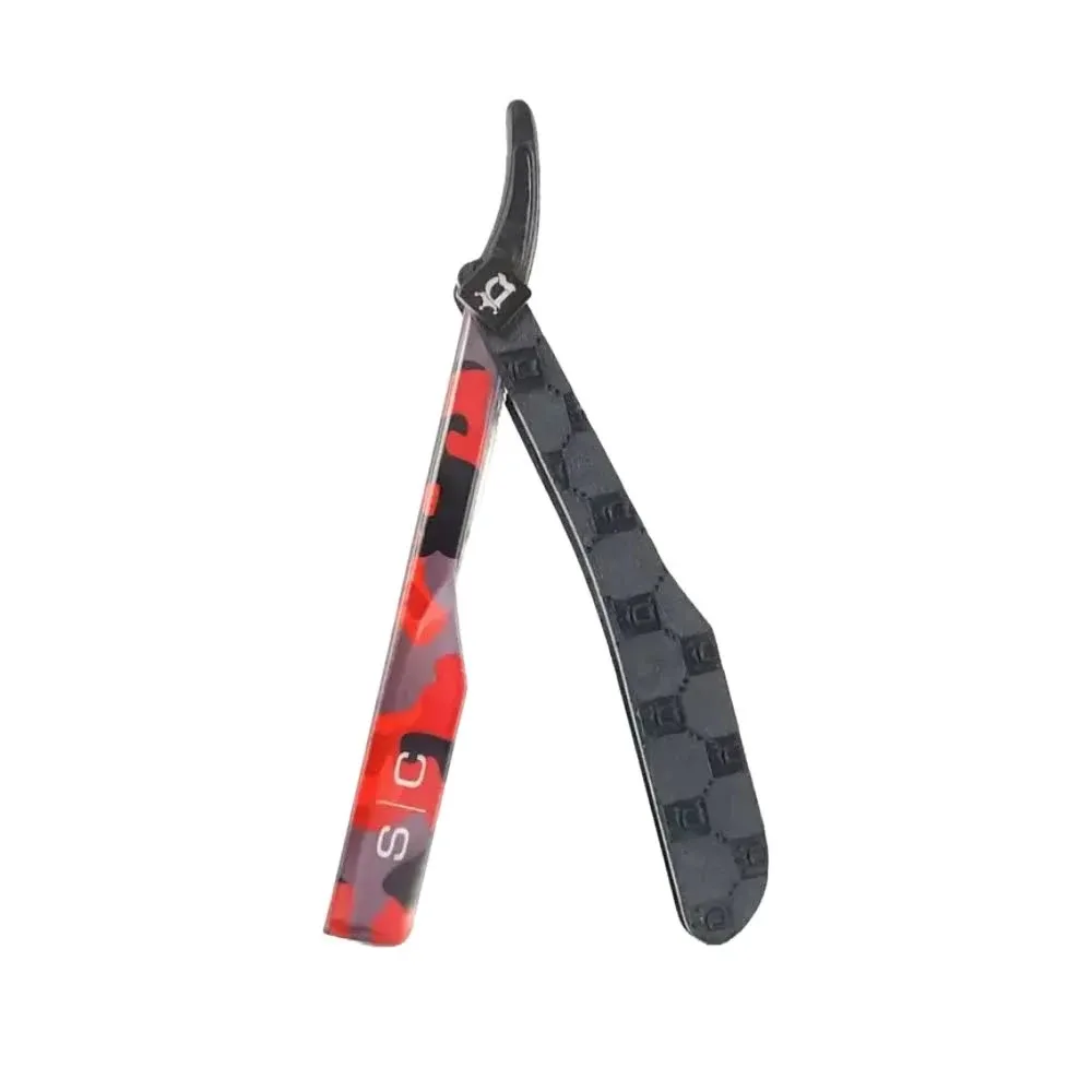 StyleCraft x Deluxe Line Professional Barber Straight Razor Camo Red (Blade not included)