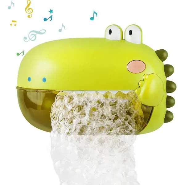 Lehoo Castle Baby Dinosaur Bath Toys, Bubble Machines with Music, Bathtub Toys with 250ML Capacity