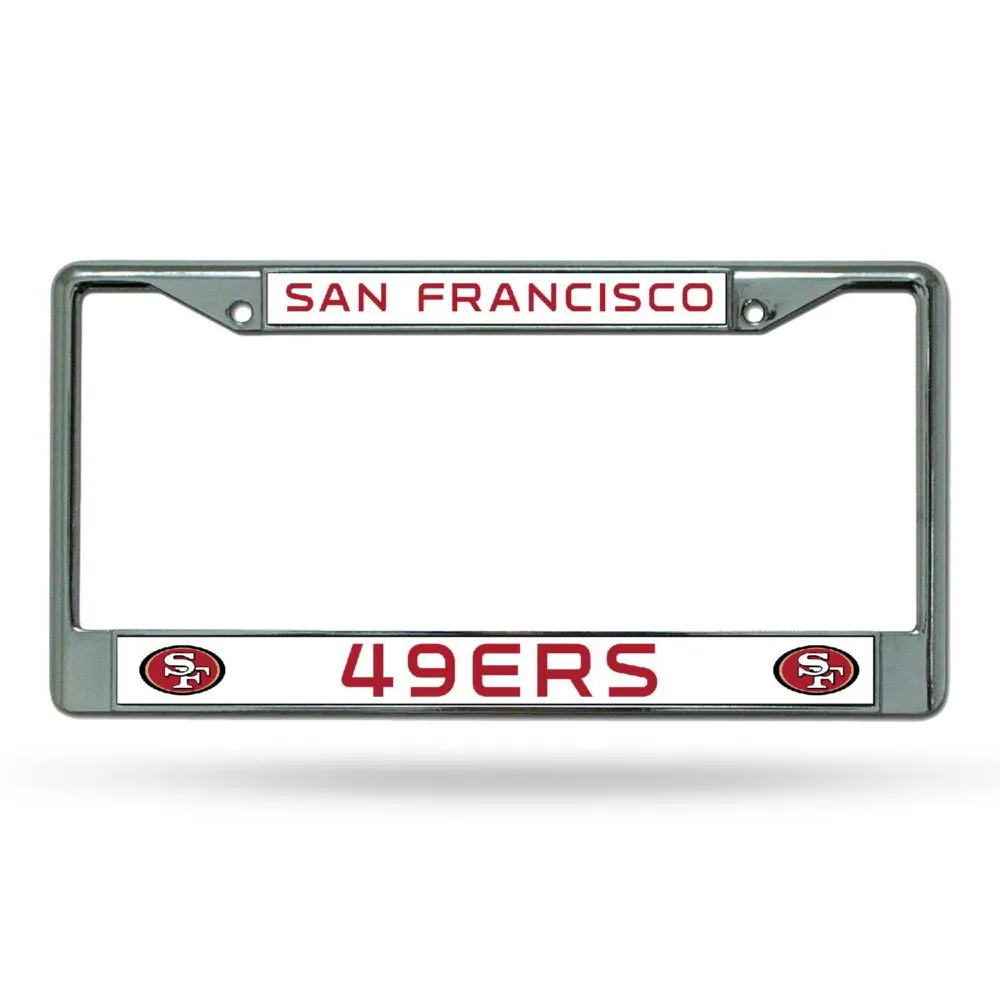 Rico Industries NFL Football San Francisco 49ers Red Chrome Laser License Frame 12" x 6"