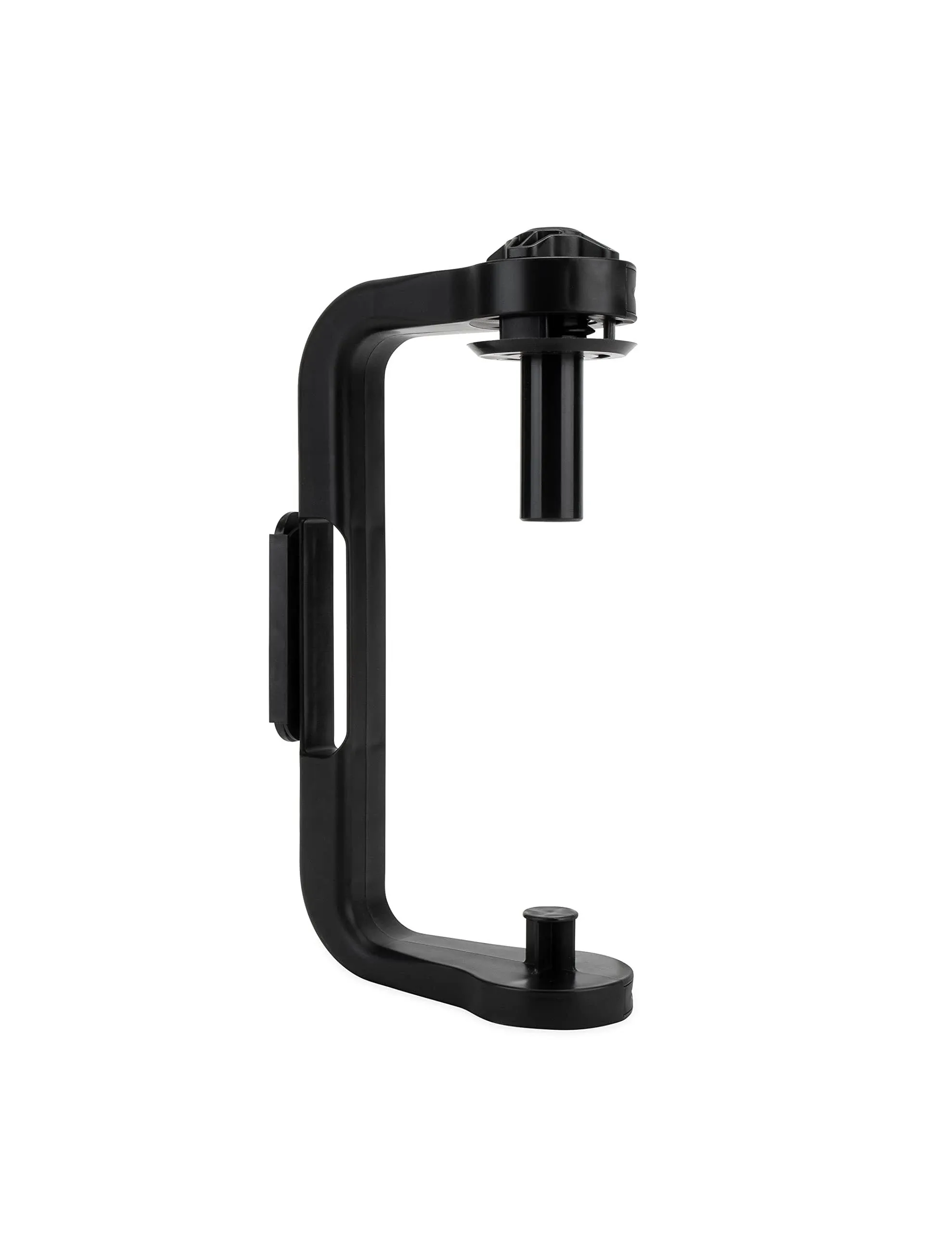 Camco Paper Towel Holder | Ideal for Compact Areas | Features Mountable Design and Adjustable Side Knob | Black (57115)