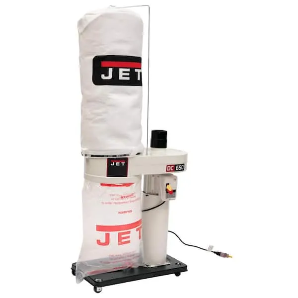 JET Dust Collector, 650 Series, 5-Micron Bag Filter, 1 HP, 115/230V 1Ph (Model DC-650MK)