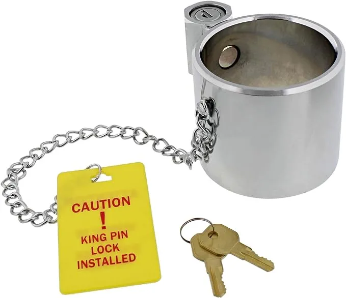 Bisupply Semi Trailer King Pin Lock - Anti Theft 5th Wheel Hitch Locking Pin ...