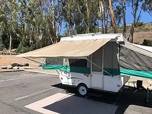 Pop Up Tent Trailer Awning, EZ Lite Campers® Camping Trailer, RV Awning 12ft Beige