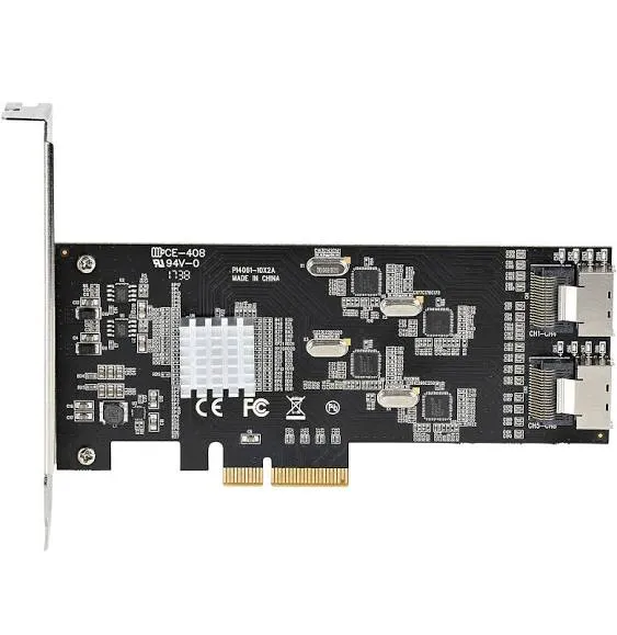 StarTech.com 8 Port SATA PCIe Card, PCI Express 6Gbps SATA Expansion Card with