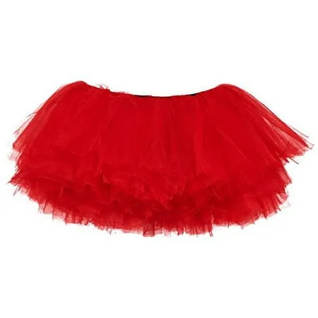 My Lello Little Girls 10-Layer Short Ballet Tulle Tutu Skirt (4 mo. - 3T) -Red