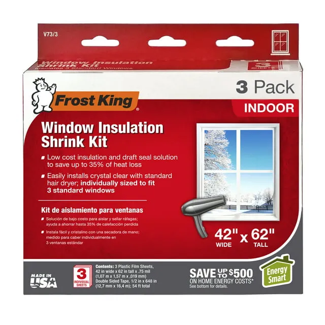 Frost King 42-in x 62-in Clear Heat-control Window Film Kit (9-Pack)