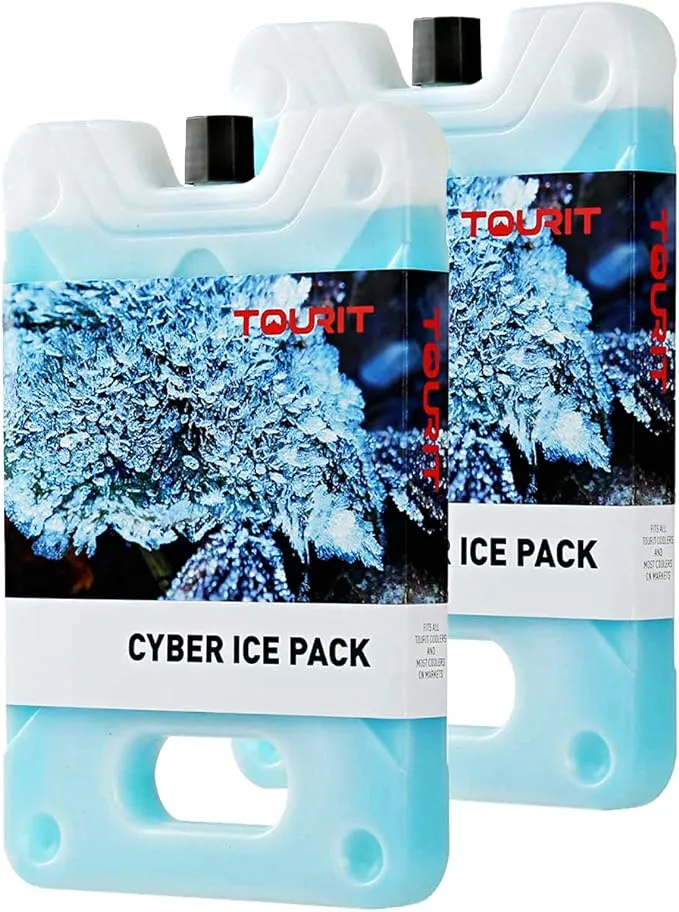 TOURIT Ice Pack for Lunch Box-8.75” x 5.5”-Reusable Long Lasting for Lunch and Cooler Bag-Camping, Beach, Picnics, Fishing and More