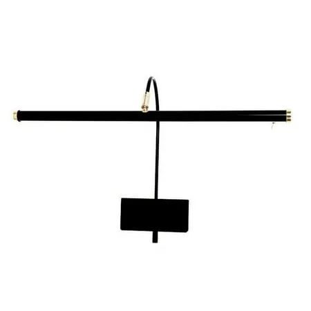 Cocoweb 19" Grand Piano Lamp - Adjustable, Black with Brass Accents, LED Clip-on with Dimmer - GPLED19D