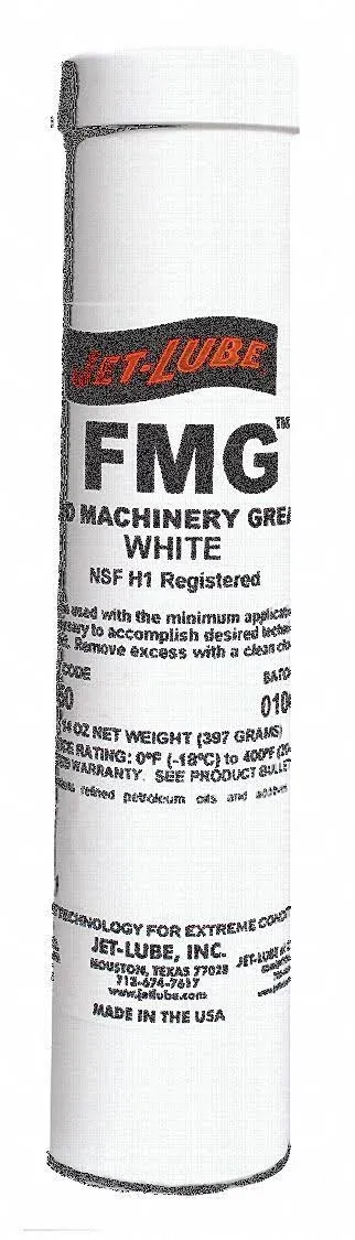 Jet-Lube fmg Food Machinery Grease, 14 oz, Cartridge 30150