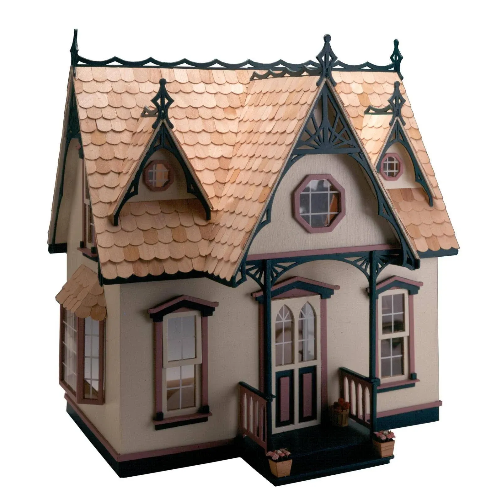 Greenleaf ORCHID #9301 VICTORIAN COTTAGE Wood Dollhouse Hobby Craft Kit USA