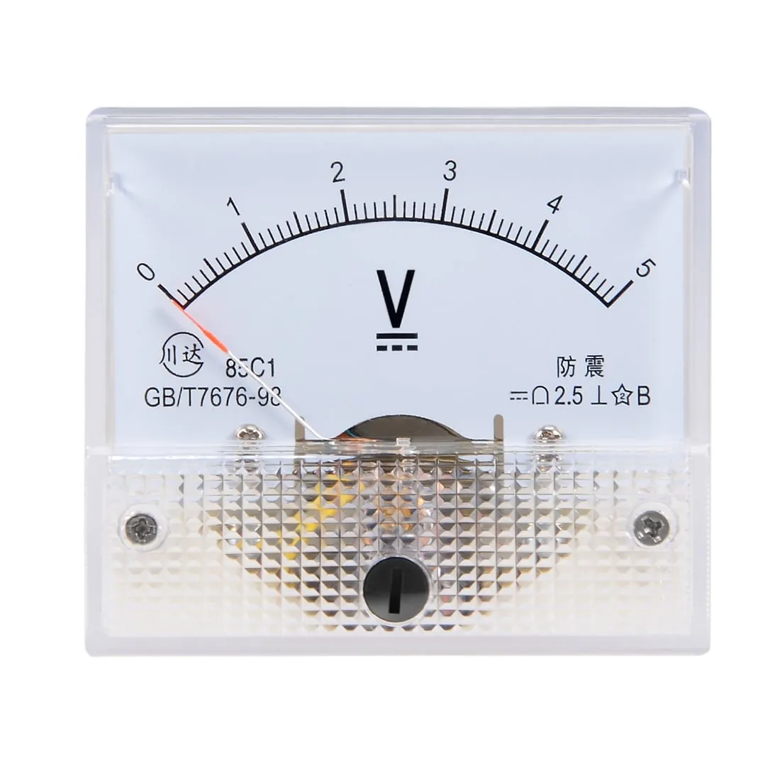 DC 0-5V Analog Panel Voltage Gauge Volt Meter 85C1 2.5% Error - DC 0-5V