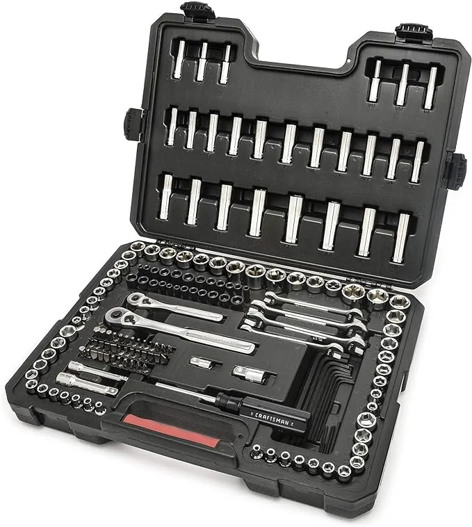 NEW Craftsman 165 pc. Mechanics Tool Set Standard Metric Socket Ratchet Case 