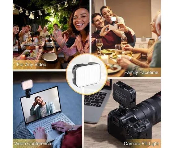 Ulanzi VL100X Selfie Light Phone Clip, LED Video Camera Light, Phone Light for ...